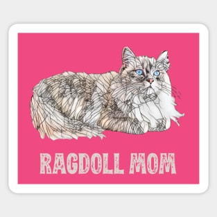 Ragdoll Mom - Ragdoll Cat Mom Design Sticker